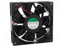 Fan  DC, axial, 12VDC, 140x140x38mm, 405.2m3/h, 62dBA, ball bearing