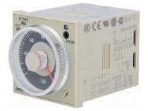 Timer, 0,05s÷300h, DPDT, 250VAC/5A, Usup  24÷48VAC, 12÷48VDC, IP4