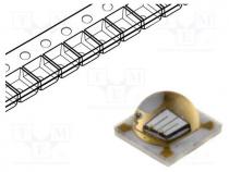 LED, UV, 3535, 130, 500mA, d  385nm, 3.5x3.5x2.15mm, 3.7V, SMD