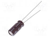 Capacitor  electrolytic, low impedance, THT, 47uF, 16VDC, Ø5x11mm