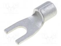 Tip  fork, M4, 4....6mm2, crimped, for cable, non-insulated, tinned