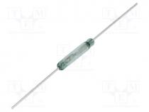 Reed switch, Range  15÷20AT, Pswitch  10W, Ø2x10mm, 0.5A, max.200V