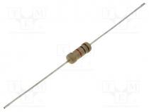 Resistor  carbon film, THT, 10k, 2W, 5%, Ø5x15mm, axial