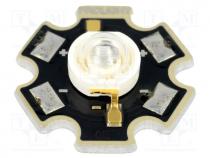 Power LED, STAR, UV, 130, 350mA, 390-410nm, Pmax  1W, SMD, 2.85....4.1V