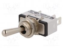 Switch  toggle, Pos  2, SPDT, ON-ON, 15A/250VAC, 15A/12VDC, -20....55C