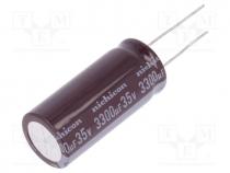 Capacitor  electrolytic, low impedance, THT, 3300uF, 35VDC, 20%