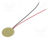 Sound transducer  piezo, without built-in generator, -20....60C