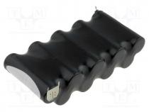 Re-battery  Ni-Cd, 1/2AA, 21.6V, 300mAh, 3pin, 50x37x6mm