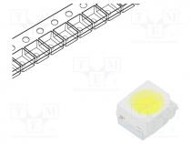 LED, SMD, 3528,PLCC2, white cold, 3500....5300mcd, 5300-6550K, 70