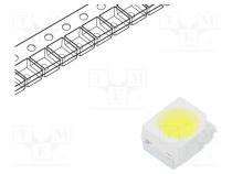 LED, SMD, 3528,PLCC2, white cold, 3500÷5300mcd, 5300-6550K, 70