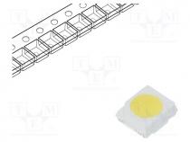 LED, SMD, 3528,PLCC2, white cold, 5÷9lm, 5925-7150K, 90, 120, 20mA