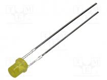 LED, 3mm, yellow, 6....13mcd, 130, Front  flat
