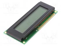 Display  LCD, alphanumeric, FSTN Positive, 16x1, 80x36x10.5mm, LED