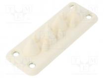 Multigate grommet, white, Holes no  10, -40....100C, UL94V-0, IP55