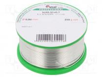 Soldering wire, Sn99,3Cu0,7, 0.8mm, 250g, lead free, Package  reel