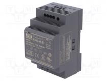 Power supply  switched-mode, 60W, 24VDC, 21.6÷29VDC, 2.5A, 190g