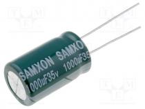 Capacitor  electrolytic, low impedance, THT, 1000uF, 35VDC, 20%