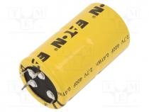 Supercapacitor, SNAP-IN, 400F, 2.7VDC, -5÷10%, Ø35x63mm, 3.2m