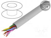 Wire, LiYY-P,PAAR-TRONIC, 8x2x0,14mm2, unshielded, 350V, PVC TM2