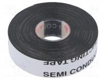 Tape  self-amalgamating, black, 19mm, L  5m, Thk  0.75mm, -40÷100°C