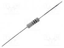 Resistor  metal oxide, THT, 2.2k, 3W, 5%, Ø5.5x16mm, axial