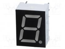 Display  LED, 7-segment, 9.9mm, 0.39", No.char  1, red, 40mcd, anode