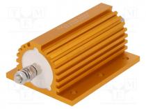 Resistor  wire-wound, with heatsink, screw, 500, 250W, 1%