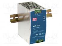 Power supply  switched-mode, slim, 240W, 48VDC, 48÷55VDC, 5A, 1kg