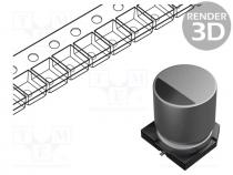 Capacitor  electrolytic, SMD, 4.7uF, 35VDC, Ø4x5.4mm, 20%, 2000h