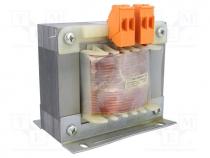 Transformer  mains, 300VA, 400VAC, 24V, Leads  terminal block, IP00