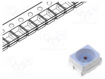 LED, SMD, 3528,PLCC4, white cold, 1560÷1900mcd, 8000-18000K, 120