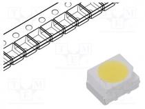LED, SMD, 3528,PLCC2, white cold, 1800....3550mcd, 8000K, 120, 20mA