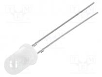 LED, 5mm, white cold, 1120÷1560mcd, 30, 20mA, 2.9÷3.6V