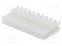 Plug, wire-board, female, PIN  10, 3.96mm, IDC, for cable, MAS-CON