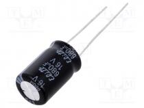 Capacitor  electrolytic, THT, 680uF, 16VDC, Ø10x16mm, Pitch  5mm