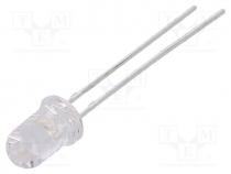LED, 5mm, green, 5000....6000mcd, 20, 20mA, 3.6....4V, Front  convex