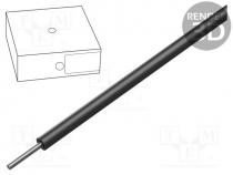 Wire, SiD, solid, Cu, 0.5mm2, silicone, black, -60....180C, 300/500V