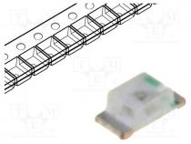 LED, SMD, 0603, white warm, 300....400mcd, 2500-3800K, 130, 20mA, 95mW