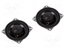 Car loudspeakers, two-way, 100mm, 80W, 80....20000Hz, 2 loudspeakers