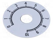 Scale, Range  0 .... 10, Ø41mm, Øhole  10mm, Mat  aluminium