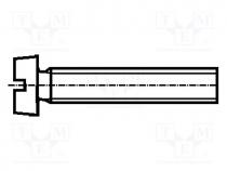 Screw, M2x3, 0.4, Head  cheese head, slotted, brass, DIN  84A