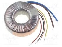 Transformer  toroidal, 225VA, 230VAC, 12V, 12V, 9.375A, 9.375A