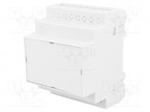 Enclosure  for DIN rail mounting, Y  90mm, X  70mm, Z  65mm, ABS