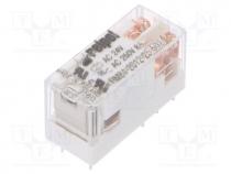 Relay  electromagnetic, DPDT, Ucoil  24VAC, 8A/250VAC, 8A/24VDC, 8A