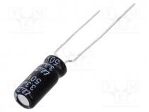 Capacitor  electrolytic, THT, 3.3uF, 50VDC, Ø5x11mm, Pitch  5mm