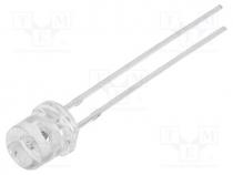 LED, 5mm, green, 2180....3000mcd, 140, 20mA, 2.8....4V, Front  flat