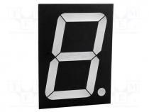 Display  LED, 7-segment, 101.2mm, 4", No.char  1, red, 18÷44mcd