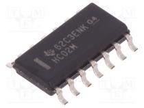 IC  digital, NOR, Ch  4, IN  2, CMOS, SMD, SO14, HC, 2÷6VDC, -55÷125C