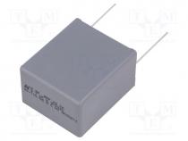 Capacitor  polypropylene, X2, 4.7uF, 27.5mm, 10%, 32x22x37mm, THT