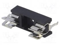 Fuse holder, cylindrical fuses, THT, 5x20mm, -25....70C, 6.3A, 250V